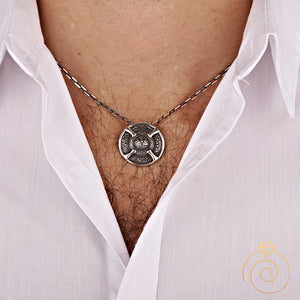 Men's Warrior Shield Necklace