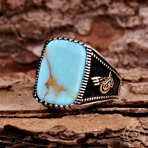 Turquoise Silver Men’s Ring
