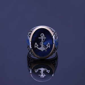 Custom Made Sailor Anchor Men’s Ring