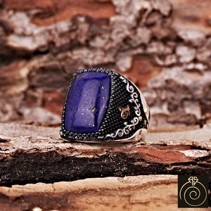 Lapis Lazuli Silver Men's Ring