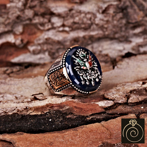 Sapphire Silver Men's Ring