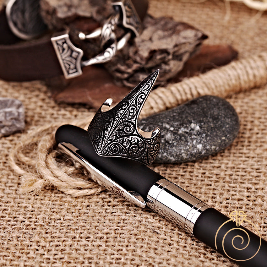 Engraved thumb ring deals