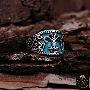 Turquoise Silver Men's Ring