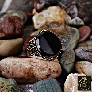 Onyx Silver Men's Ring