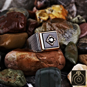 Onyx Silver Men's Ring