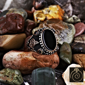 Onyx Silver Men's Ring