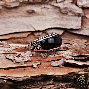 Onyx Silver Men's Ring