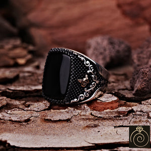 Onyx Silver Men's Ring