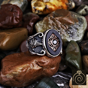 Onyx Silver Men's Ring