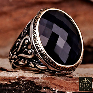 Sapphire Silver Men's Ring