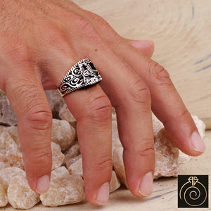 Onyx Silver Men's Ring