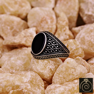 Onyx Silver Men's Ring