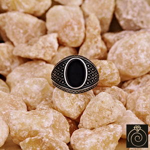 Onyx Silver Men's Ring