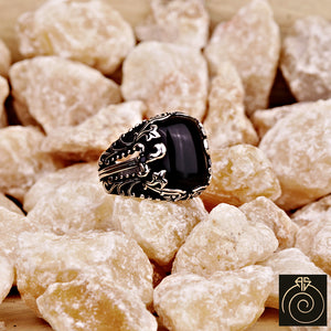 Onyx Silver Men's Ring