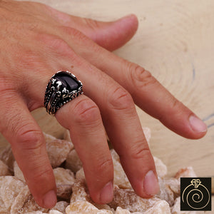 Onyx Silver Men's Ring