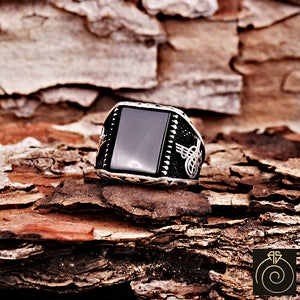 Onyx Silver Men's Ring