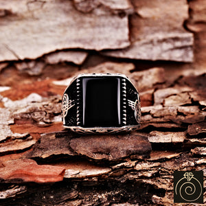 Onyx Silver Men's Ring