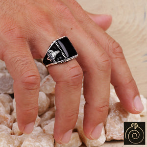 Onyx Silver Men's Ring