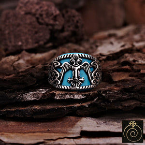 Turquoise Silver Men's Ring