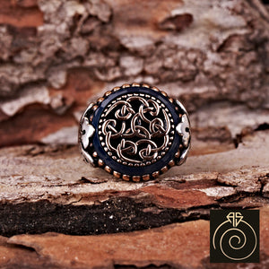 Sapphire Silver Men's Ring