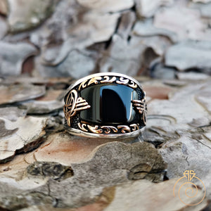 Onyx Stone Custom Signet Men's Ring