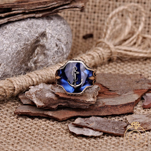 Sailor Anchor Customized Fleur De Lish Men’s Ring