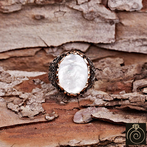 Mother of Pearl Silver Men's Ring