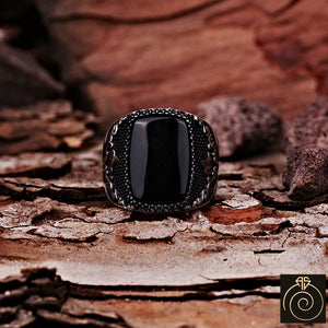 Onyx Silver Men's Ring