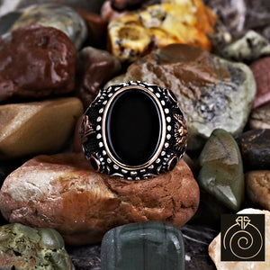 Onyx Silver Men's Ring