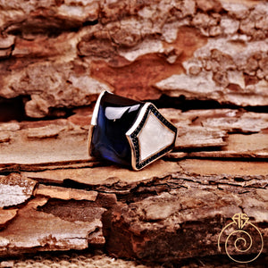 Sapphire Silver Men's Ring