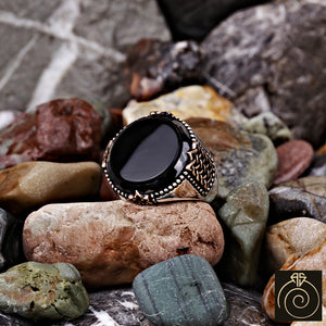 Onyx Silver Men's Ring