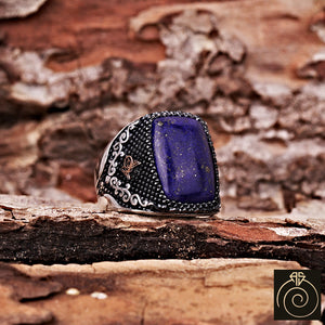 Lapis Lazuli Silver Men's Ring