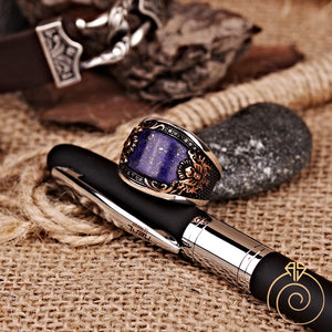 Lapis Lazuli Gemstone Silver Men's Ring