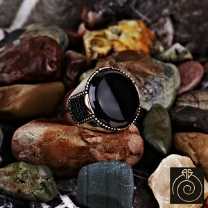 Onyx Silver Men's Ring