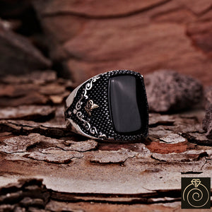 Onyx Silver Men's Ring