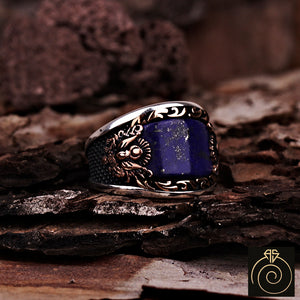 Lapis Lazuli Silver Men's Ring