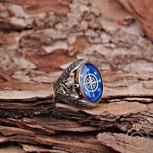 Sailor Anchor Compass Customized Men’s Ring