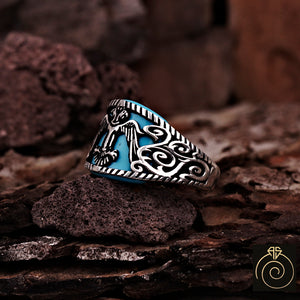 Turquoise Silver Men's Ring