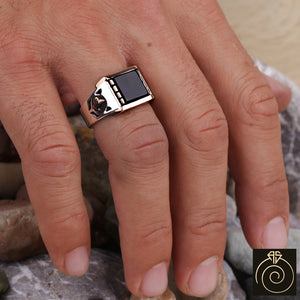 Onyx Silver Men's Ring