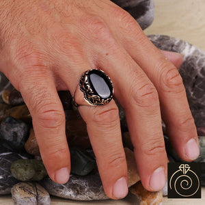 Onyx Silver Men's Ring