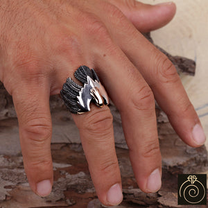 Eagle Silver Men's Ring
