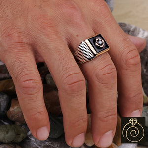 Onyx Silver Men's Ring