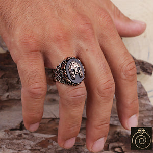 Onyx Silver Men's Ring