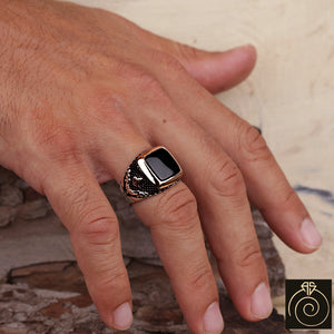 Onyx Silver Men's Ring