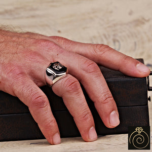 Onyx Silver Men's Ring