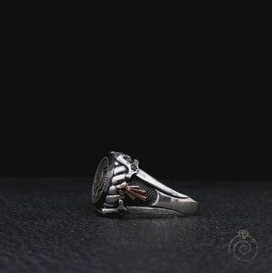 Dragon-seal-men-silver-ring-video