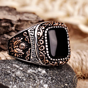 Black-onyx-floral-men-ring