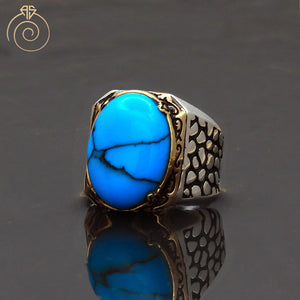 Cabochon-turquoise-gemstone-mens-ring