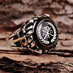 Chi-Rho-Christogram-Staurogra-Cross-ring