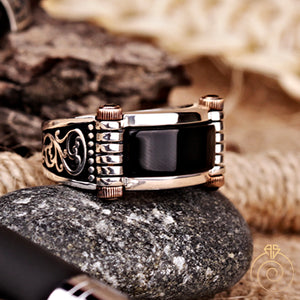 Floral-goth-protection-men-ring